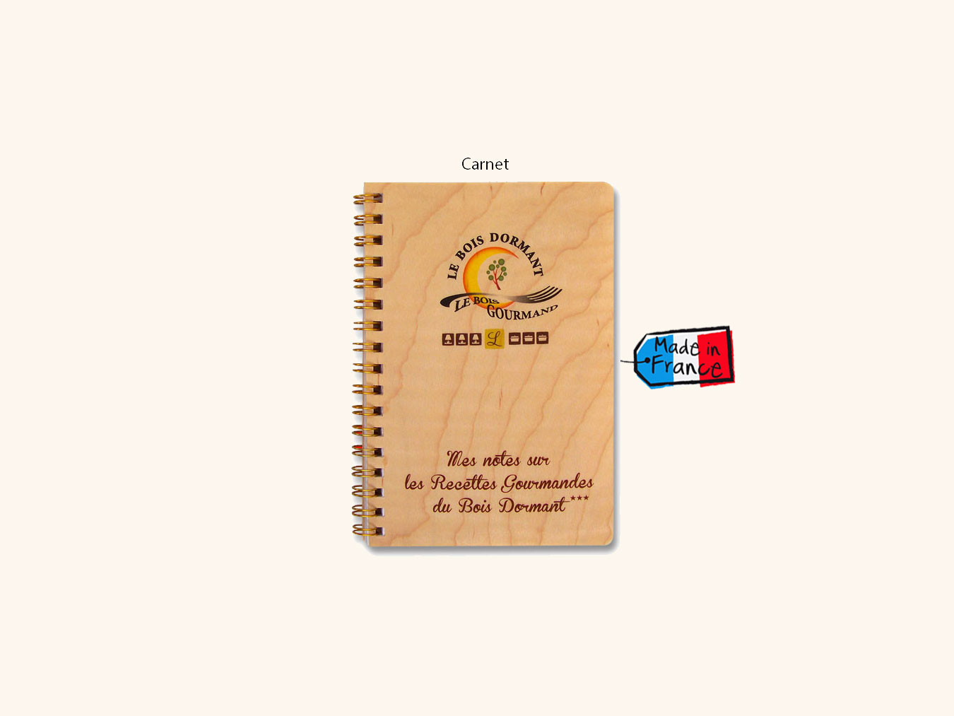 carnet bois bloc-note bois personnalisable